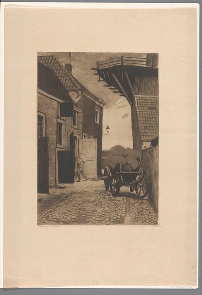 View of the Mill Alley in Wijk bij Duurstede by Willem Witsen (signed by artist)