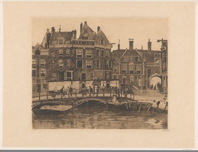 View of the Beurspleintje in Amsterdam by Willem Witsen (signed by artist)