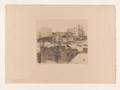 View of Ruins in Post Street, San Francisco by Willem Witsen (signed by artist)