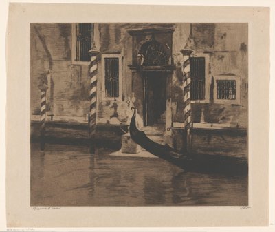 Gondola in the Grand Canal in Venice by Willem Witsen (signed by artist)