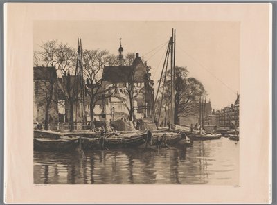Demolition of a Building at the Intersection of Binnenkant and Prins Hendrikkade Binnenkant with Demolition by Willem Witsen (signed by artist)