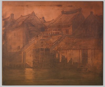 Batavia. Houses by the Kali in a Continuous Row by Willem Arnoldus Witsen