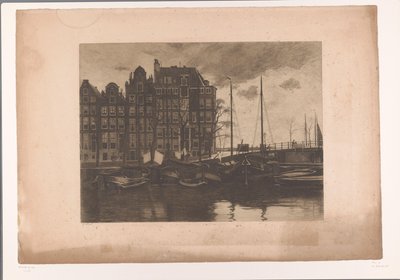 Binnenkant, Amsterdam, with Flapping Laundry on the Ships by Willem Arnoldus Witsen