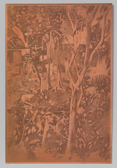 View in the Kampong, Buitenzorg by Willem Witsen
