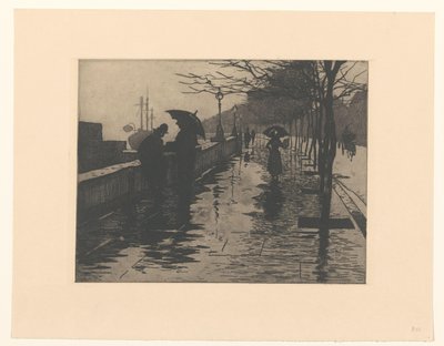 View of Victoria Embankment in London by Willem Arnoldus Witsen
