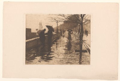 View of Victoria Embankment in London by Willem Arnoldus Witsen