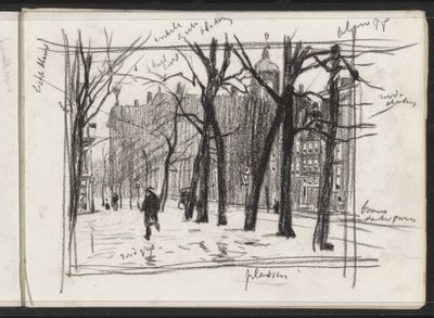 View of the Nieuwezijds Voorburgwal with the Royal Palace by Willem Witsen