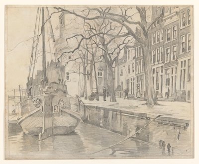 View from the Waalseilandsgracht of the Montelbaanstoren and Some Houses on the Oude Waal by Willem Witsen