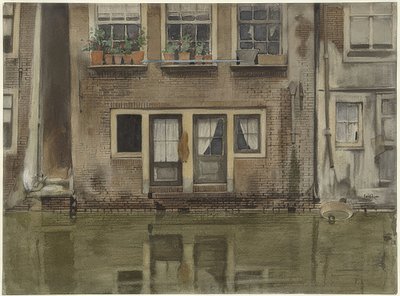 House on a Canal in Amsterdam by Willem Arnoldus Witsen