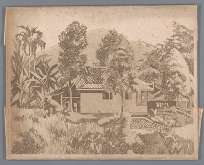 House with the Salak Volcano in the Background, Buitenzorg by Willem Arnoldus Witsen