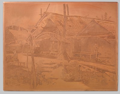 In the Kampong, Banana Tree in the Foreground by Willem Arnoldus Witsen