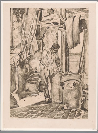 Miller in the Corn Mill of Wijk bij Duurstede Tying a Sack by Willem Arnoldus Witsen