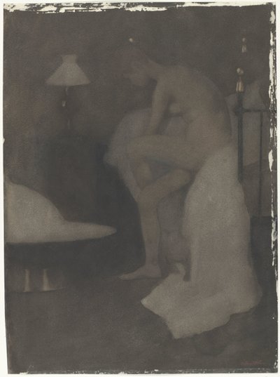 Naked Woman, Sitting on the Edge of the Bed by Willem Arnoldus Witsen