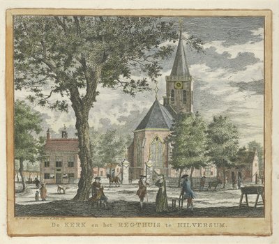 Church and Courthouse in Hilversum in 1762 (before the Fire of 1766) by Willem Writs