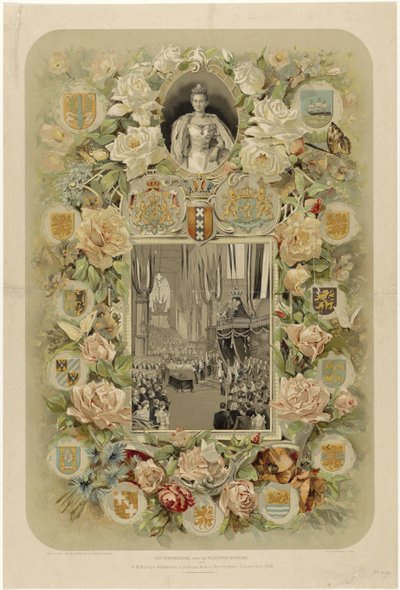 In Commemoration of the Solemn Coronation of H.M. Queen Wilhelmina, in the Nieuwe Kerk in Amsterdam - 6 September 1898 by Willem Zwart