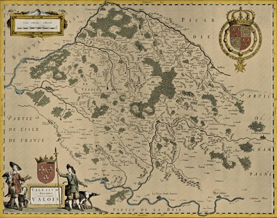 Map of Valois by Willem and Joan (1596 1673) Blaeu