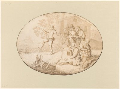 Elegant Couple Visiting a Group of Roma by Willem de Heer