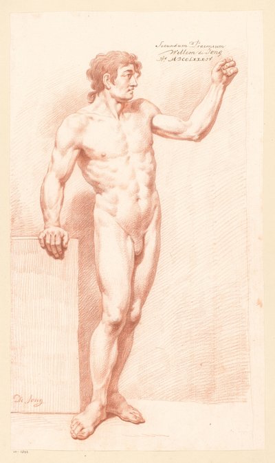 Standing Male Nude, Seen from the Front (2nd Prize 1784) by Willem de Jong