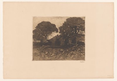 Farmhouse or Farm near Large Trees by Willem de Zwart (signed by artist)