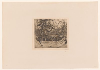 Forest with Entrance to a Shelter by Willem de Zwart (signed by artist)