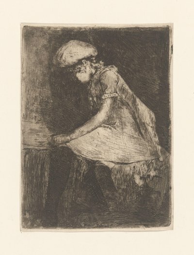 Reading Girl (in profile) by Willem de Zwart (signed by artist)