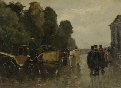 Carriages and Waiting Coachmen by Willem de Zwart