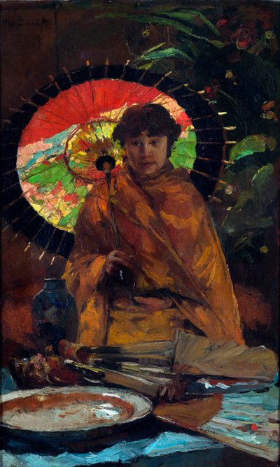 Girl with Japanese Parasol by Willem de Zwart