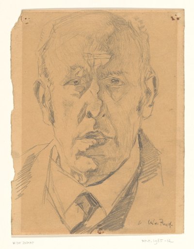 Portrait of a Man, Front View by Willem de Zwart
