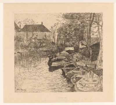 Canal with Rowboats (Boat Rental 