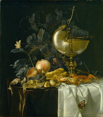 Still-Life with Nautilus Cup by Willem van Aelst