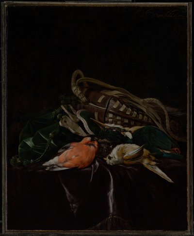 Still Life with Dead Birds and Game Bag by Willem van Aelst