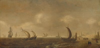 Seascape off Scheveningen Beach by Willem van Diest