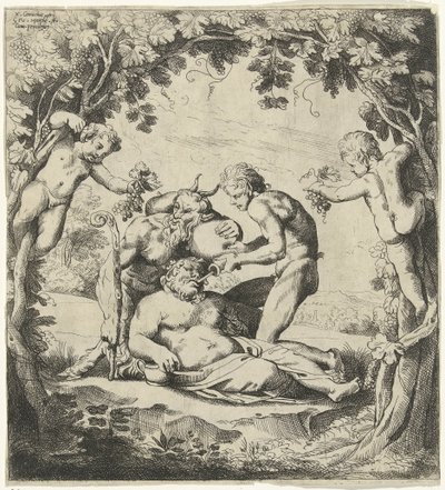Drinking Bacchus by Willem van Haecht (II)