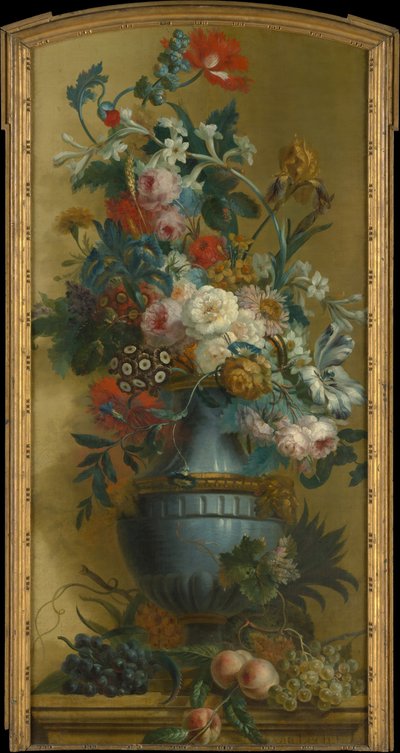 Flowers in a Blue Vase by Willem van Leen