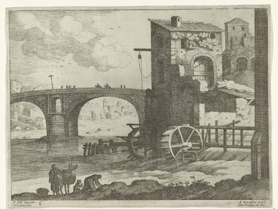 Bridge and Watermill by Willem van Nieulandt (II)
