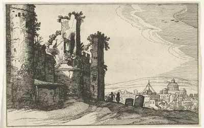 View of Rome from Monte Pincio (Roman Ruins and Coastal Landscapes series) by Willem van Nieulandt (II)