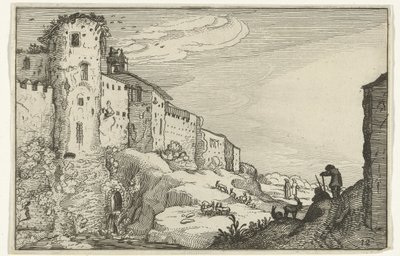 Landscape with Roman Ruin (Roman Ruins and Coastal Landscapes series) by Willem van Nieulandt (II)