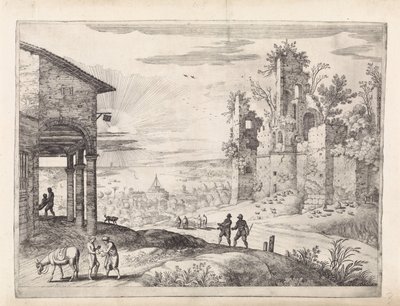Landscape with the Good Samaritan at the Inn by Willem van Nieulandt (II)