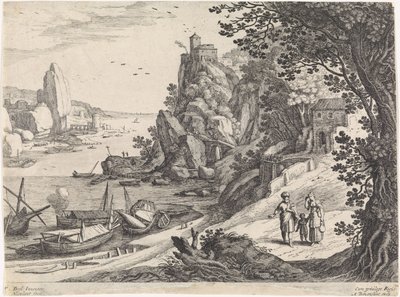 Landscape with the Expulsion of Hagar and Ishmael (Italian Landscapes) by Willem van Nieulandt (II)