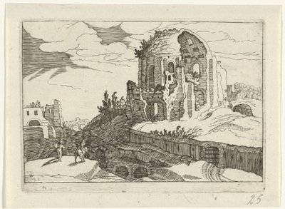 Nymphaeum in Rome (Roman Ruins, Series 2) by Willem van Nieulandt (II)