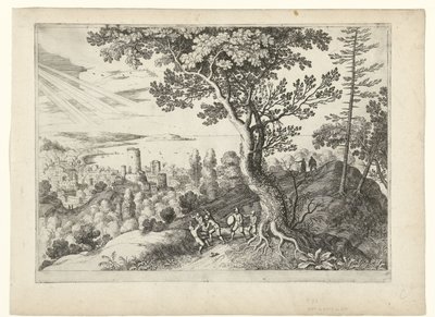 Traveler attacked by robbers (series title: Italian Landscapes) by Willem van Nieulandt (II)