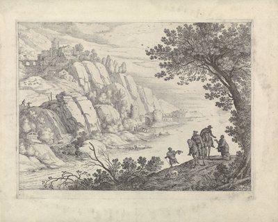 Riders and Beggars in a Landscape by Willem van Nieulandt (II)