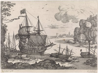 Ships in a Harbor by Willem van Nieulandt (II)