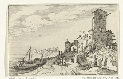 Tower and Gate on the Coast by Willem van Nieulandt (II)