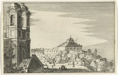 Trinità dei Monti in Rome by Willem van Nieulandt (II)