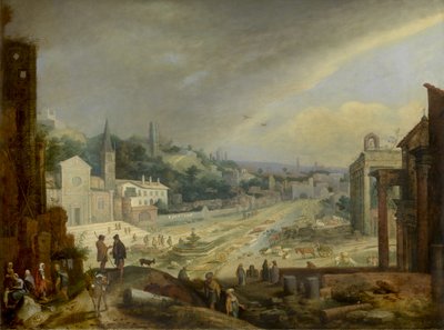 View of the Campo Vaccino, Rome by Willem van Nieulandt