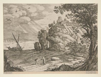 Italian landscapes; one of 30 plates by Willem van Nieulandt II
