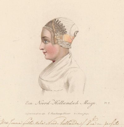 Headdress of a Girl from North Holland, 1816 by Willem van Senus