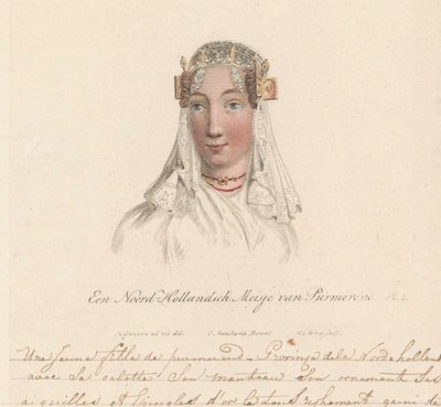 Headgear of a Girl from Purmerend, 1816 by Willem van Senus