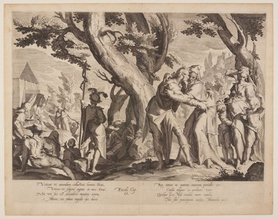 Meeting of Moses and Jethro, plate 1 from Thrones of Justice by Willem van Swanenburgh